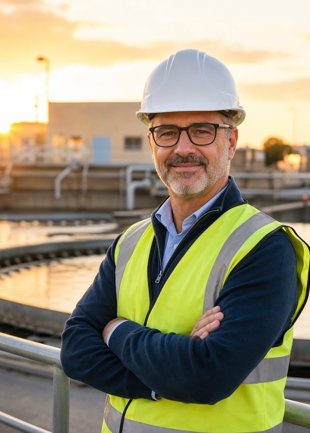 Medhat Gad, P.Eng., PMP&reg; — Principal Engineer at BioTerraVa, on site at a water treatment facility